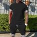 2024 Men's Short Sleeve And Shorts Two-Piece Set Casual Sports Youth Spring Summer Outfit_viptrois.com