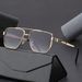 Men's Sunglasses Of High End Ins Metal Square Sunglasses For Women, Fashionable Large Frame, Slimming And Anti Ultraviolet Sunglasses_viptrois.com