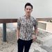 Men's Clothing New Summer Three Quarter Sleeve Shirt Personality Triangular Pyramid Print Loose Version Shirt_viptrois.com