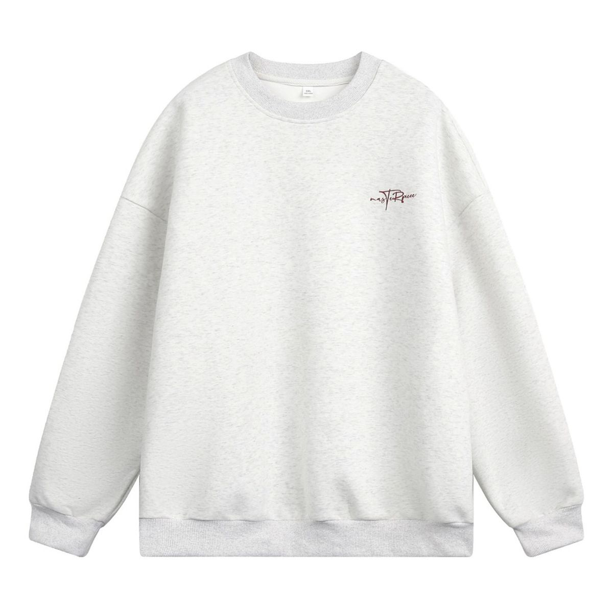 Streetwear Contrast Letter Print Crewneck Sweatshirt – Heavyweight Relaxed Fit Pullover (M-XXL, 52% Cotton/48% Polyester,Graphic Tee Alternative)_viptrois.com