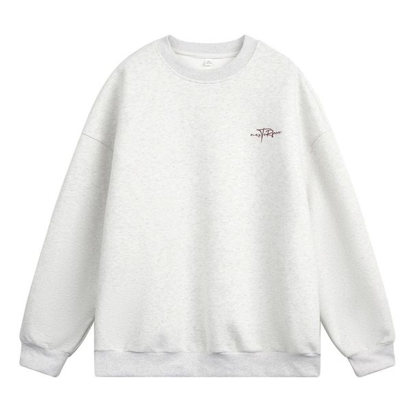 Streetwear Contrast Letter Print Crewneck Sweatshirt – Heavyweight Relaxed Fit Pullover (M-XXL, 52% Cotton/48% Polyester,Graphic Tee Alternative)_viptrois.com