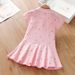 Mother & Kids Girls Dress Children's Summer Skirt 2024 New Little Girl Korean Version Of The College Style Short-Sleeved Polo Skirt_viptrois.com