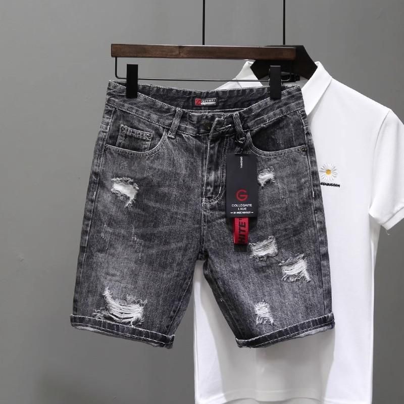 Men's Clothing Denim Shorts Men's Summer Mid Length Pants American Loose Pants Casual Shorts Price Control_viptrois.com