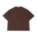 Men's Clothing Boxy Fit Oversized Cotton T-Shirt - Drop Shoulder Short Sleeve Crew Neck Tee For Casual Streetwear (Brown, Orange, Black)_viptrois.com