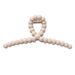 Autumn/Winter Brown Cross Pearl Claw Clip - Simple Large Back-of-Head Updo Clip - Premium Shark Clip_viptrois.com
