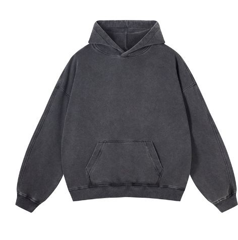 Korean Style Autumn Winter New Versatile Personality Printed Hoodie Sweatshirt Washed Cotton Solid Color_viptrois.com