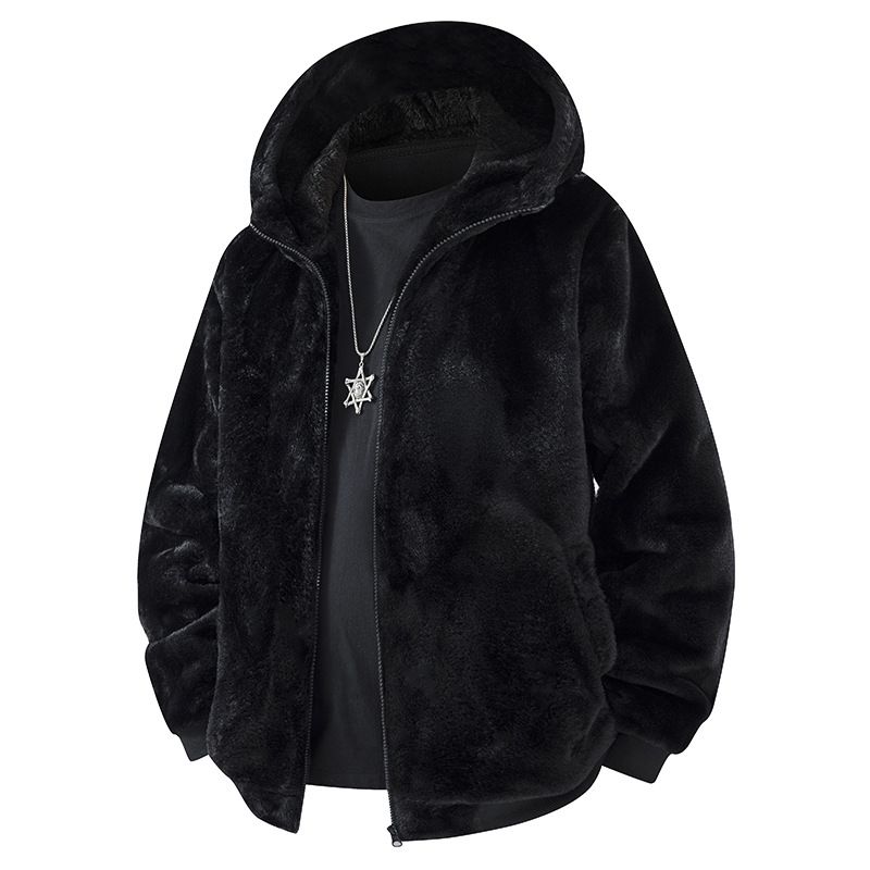 Fleece-Lined Corduroy Jacket – Slim Fit Stand Collar Hooded Coat (Unisex, 3 Colors)_viptrois.com