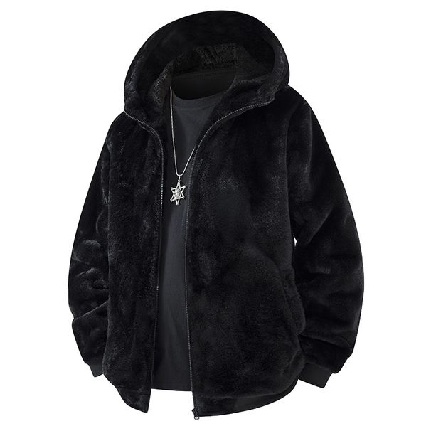 Fleece-Lined Corduroy Jacket – Slim Fit Stand Collar Hooded Coat (Unisex, 3 Colors)_viptrois.com
