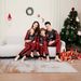 Christmas Letter snowflake plaid Christmas family print home dress pajamas_viptrois.com