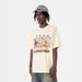 Men's Clothing Floral Cross Washed Heavy Round Neck Short Sleeve T Shirt Men_viptrois.com