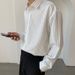 Men's Clothing Black And White Striped Casual Shirt Men's Long Sleeved Handsome Inner Wear Clothes Free Ironing Black Men's Shirt Spring And Autumn_viptrois.com