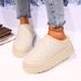 SHLIANG Women Flats Slippers Crystal Platform Suede Mules Shoes Fur Shoes Casual New Winter Warm Cozy Woman Flip Flops Trend Slides X0062_viptrois.com