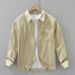 Embroidered Long Sleeved Shirt For Men, Fashionable And Versatile, Artistic And Casual Loose Top_viptrois.com