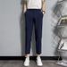 Men's Clothing trousers literary fashion summer trend nine point trousers new men's trendy loose lazy youth popular_viptrois.com