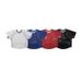 Spliced Mesh Short-sleeve Quick-dry Men's Loose Blank Rugby V-neck T-shirts_viptrois.com