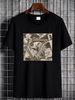 M.C. Escher Relativity Staircase Drawing Print Artwork Artist T Shirt MC12BK Homme Fashion Stretched Casual Summer Unisex Stylish Slightly_viptrois.com