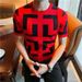 Y2K Sommer Neue Herren Schlank Vintage Kurzarm Stricken T-shirt Gestreiften Druck O Kragen Grafik T Shirts Für Männer Camiseta Masculina_viptrois.com
