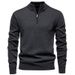 "Men's Half-Zip Fleece Lined Sweater – Trendy Autumn & Winter Pullover, Lightweight & Warm (M-4XL)"_viptrois.com