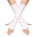 Ruffled Arm Warmers For Women, Warm Extended Cotton Gloves, Half-Finger Solid Color Long Sleeve Covers, Fingerless_viptrois.com