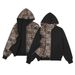 Reversible Hooded Leopard Print Cardigan Sweatshirt Autumn Winter Trendy Men's Fashion High Street Casual Unique Jacket_viptrois.com