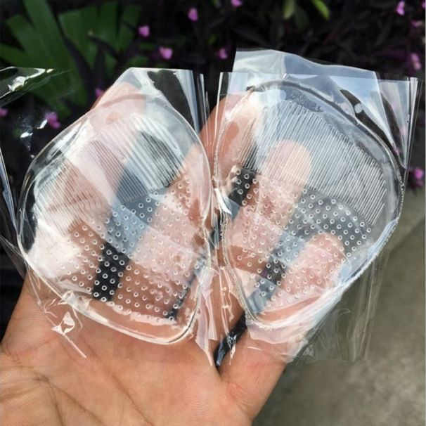 Silicone Forefoot Pads Front Half Pads Half Size Insoles Transparent Non Slip Crystal Jelly Forefoot Pads_viptrois.com