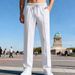 Men’s Straight-Leg Twill Casual Pants – Lightweight Polyester, Drawstring Waist (8 Colors, S-XXXL)_viptrois.com