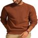 2026 Fashion Knitwear Pullovers Youth/Men Acrylic Round Collar Pure Color Long Sleeve Casual Slim Sweater_viptrois.com