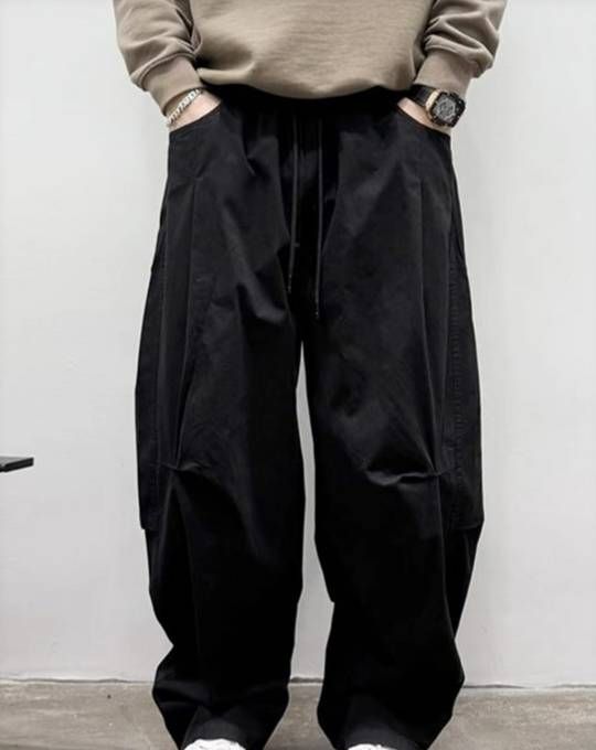Men's Clothing Washed Straight Leg Pants, Hong Kong Style High Street American Style Men's Cargo Pants, Curved Cut Men's Casual Pants_viptrois.com