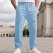 Men's Clothing Sports Casual Long Pants New Linen Multi Pocket Drawstring Sweatpants Cargo_viptrois.com