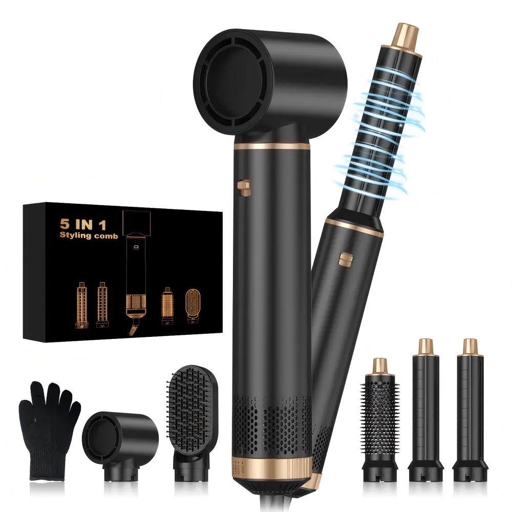 Cecodadi Hot Air Comb In One For Straightening, Shaving And Drying, Set Of Three Uses, Curler, Straightener, Hair Dryer_viptrois.com