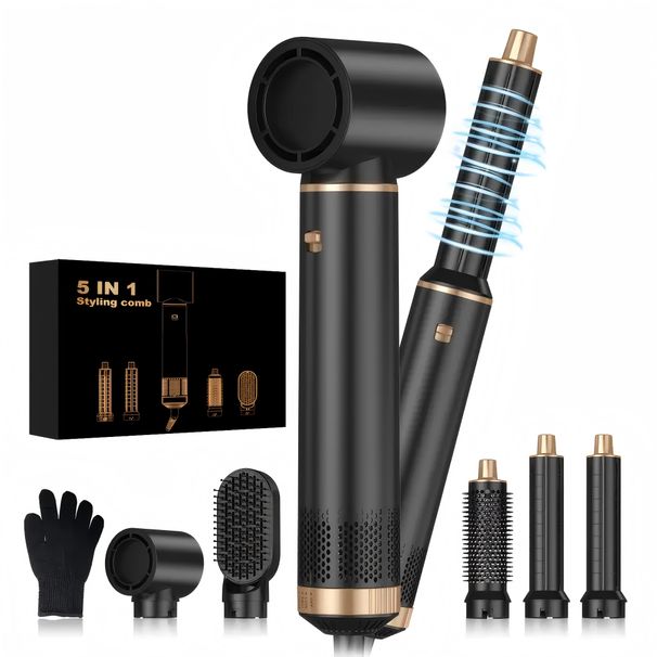 Cecodadi Hot Air Comb In One For Straightening, Shaving And Drying, Set Of Three Uses, Curler, Straightener, Hair Dryer_viptrois.com