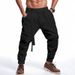 Men's High Street Drop-Crotch Jogger Pants – Waffle Knit Breathable Slim-Fit Tapered Sweatpants (S-XXXL)_viptrois.com
