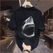 Men's Clothing Heavy Cotton Trendy Brand Printed Men's Short Sleeved T Shirt Summer New Fashion Casual All Match Round Neck Top_viptrois.com