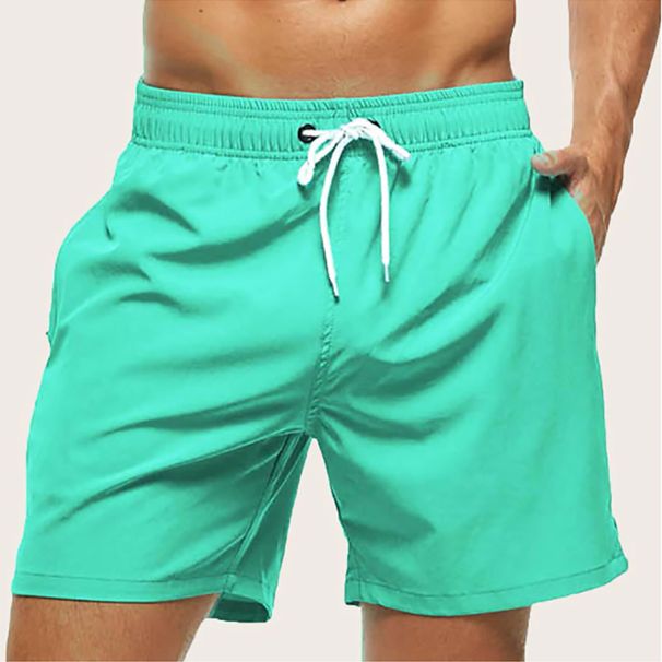 Men's Swim Trunks Summer Swimming Board Quick Dry Beach Shorts With Side Pockets And Mesh Lining Swimwear Bathing Suit_viptrois.com