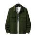 Men's Jacquard Loose Fit Shirt Jacket – Trendy Spring & Autumn Casual Overshirt (White/Black/Khaki, S-XXXL)_viptrois.com
