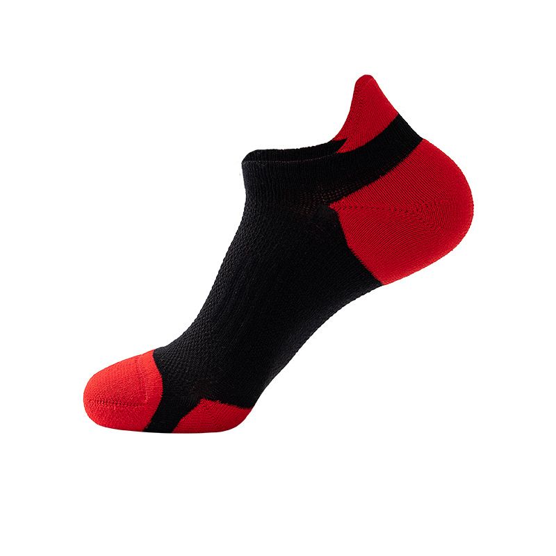New Socks Men's Short tube Color Matching Mesh Breathable Sports Socks Outdoor Fitness Running Socks Men's Boat Socks Cotton_viptrois.com