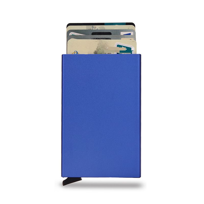 Passport Covers & Wallets Metal Automatic Pop Up Card Holder Men's And Women's Card Holder Anti Theft Card Holder Anti Demagnetization Card Box Stall_viptrois.com