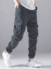 Men's Multi-Pocket Cargo Trousers Workwear Pants Streetwear Durable Cotton Midweight Low Waist Spring Autumn Winter_viptrois.com