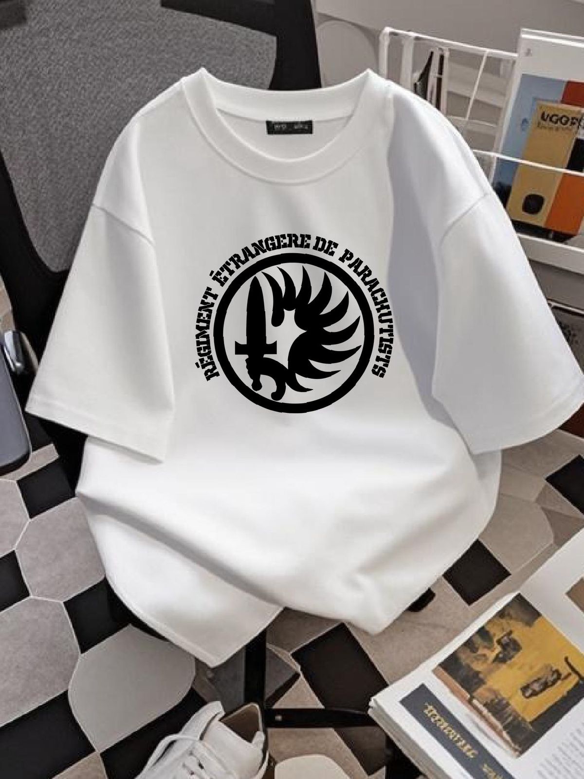 Legion Foreign T-Shirt French Foreign Legion Shirt Elite Paratroopers Fashion Breathable Summer Casual Graphic Streetwear Homme Unisex Comfortable_viptrois.com