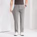 Men's Comfort Stretch Casual Pants - Year-Round Slim Fit Wrinkle-Resistant Polyamide Trousers With Soft Drape For Business & Leisure_viptrois.com
