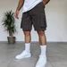 Men's Summer Outdoor Multi-Pocket Cargo Shorts Trendy Functional Loose Wide Leg Five-Point Drawstring mid Waist Polyester Shorts_viptrois.com