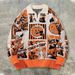 Halloween Themed Sweater With Pumpkin Jacquette Design - Cozy Fall Knit Pullover With Spread Collar For Teens & Young Adults_viptrois.com