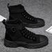 European Warm Series Summer Breathable Martin Canvas High-top Thick-soled Non-slip Men's Shoes British Trendy Workwear Boots Order_viptrois.com