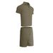 The Latest Men's Solid-color Jacquard Shirt, Casual Short-sleeved Shirt And Shorts Two-piece Set Is A Bestseller In Summer Of 25_viptrois.com