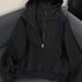 Men's Half-Zip Hooded Sweatshirt Retro Streetwear Pullover Loose Fit Vintage Style Casual Jacket_viptrois.com