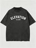Vintage Washed Double-Sided Print Shield Deer Head Arch Letter Slogan Heavyweight 230g Cotton Men's Outdoor Street Tee_viptrois.com