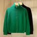 Loom Loom European And American Simple High-End Green Stand Zipper Knitted Cardigan Winter Half High Collar Sweater Jacket Men's_viptrois.com
