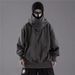 Autumn Style High Neck Hoodie Loose Top, Charging Hooded Jacket_viptrois.com