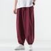 Men's Clothing style cotton and linen straight pants men's retro harem bloomers men's linen cool Ruyi pants_viptrois.com