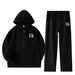 Men's Clothing New Style Cotton Hoodie Bear Trendy Brand Sweatshirt Hooded Zipper Pullover Casual Set_viptrois.com